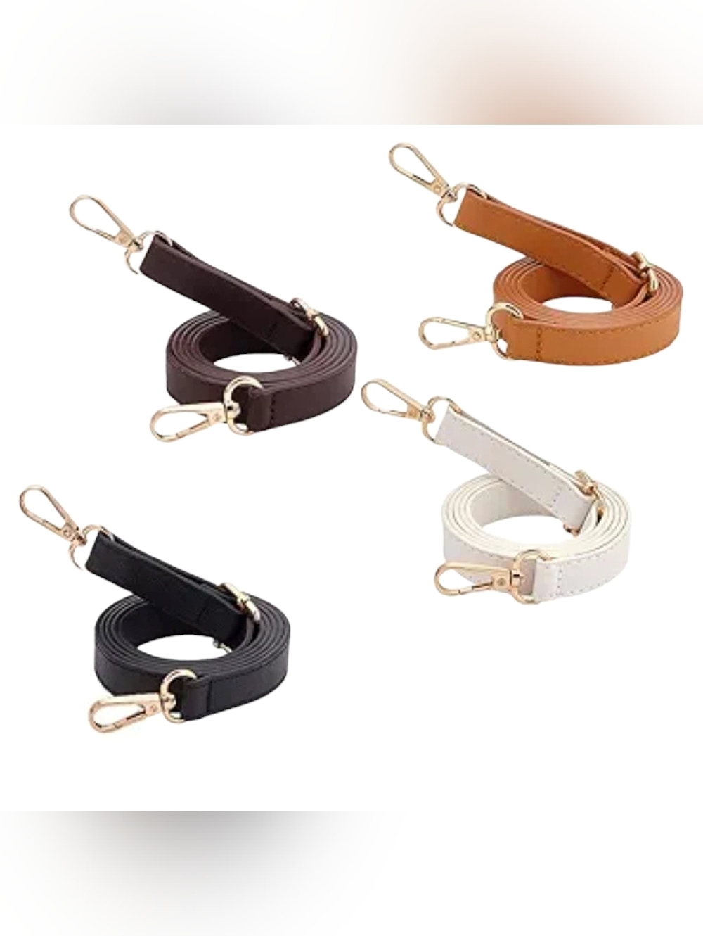 Adjustable Leather Bag Strap - Multi Color Options
